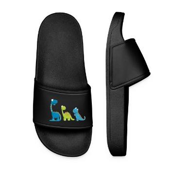 Drôle De Dinosaure Espèces I Dino Enfants Cadeau - Claquettes Femme - noir - Devant
