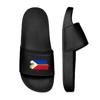 Philippines Flag / Gift Manila Filipino - Women’s Pool Sliders - black - Front