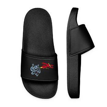 Vintage airplane - Women’s Pool Sliders - black - Front