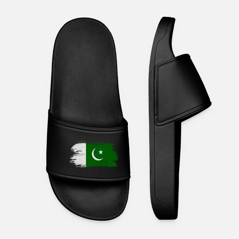 Pakistan flag - Women’s Pool Sliders - black