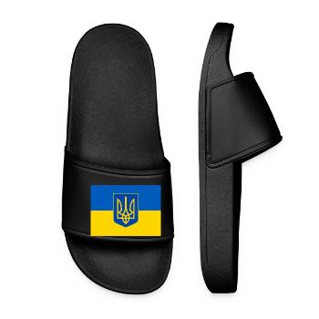Ukraine - Claquettes Femme - noir - Devant