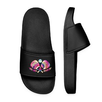 Cravate de tennis de padel teinte - Claquettes Femme - noir - Devant