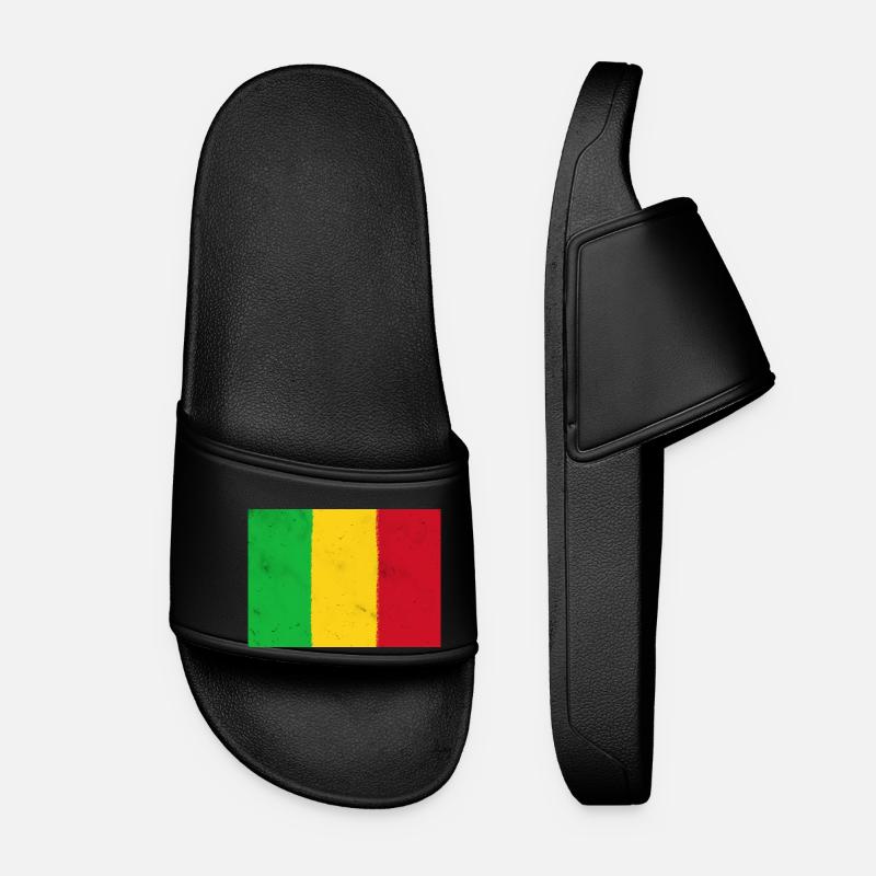 Flag of Mali - Women’s Pool Sliders - black