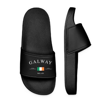 Galway Ireland – Holiday Souvenir &amp; Gift - Women’s Pool Sliders - black - Front