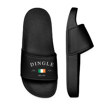 Dingle Irland – Urlaub Souvenir & Geschenk - Frauen Badelatschen - Schwarz - Vorne