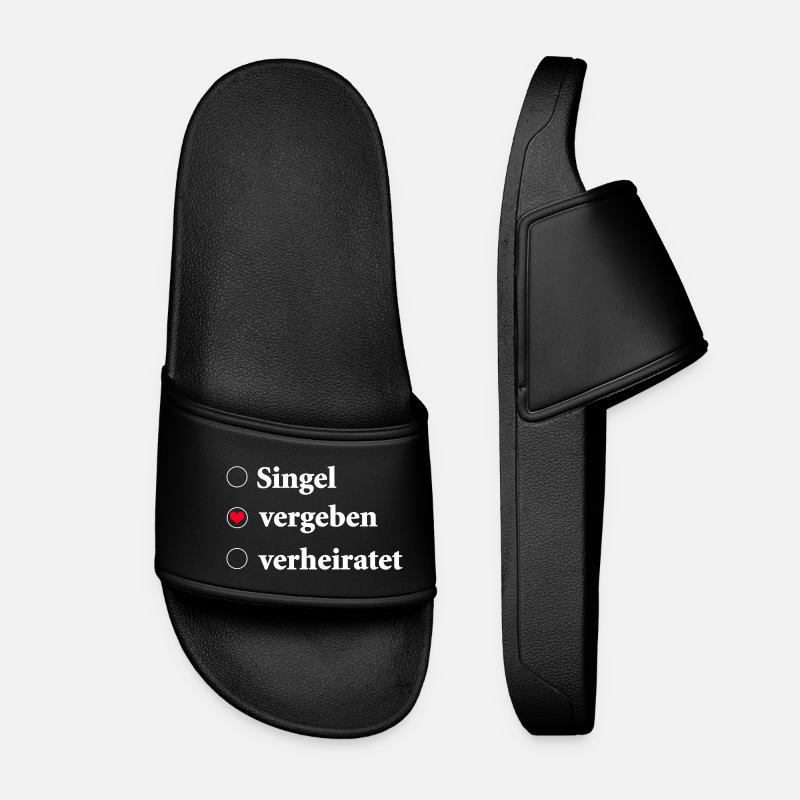 Sélection du statut de la relation Célibataire - Pris - Claquettes Femme - noir