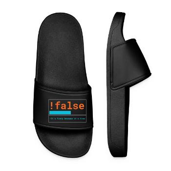 Programmer Logic: It's funny because it's true - Women’s Pool Sliders - black - Front
