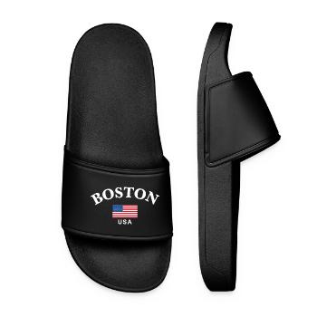 Boston, USA - Frauen Badelatschen - Schwarz - Vorne