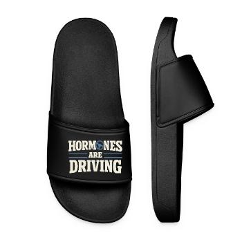 Perimenopause Humor Perimenopause - Women’s Pool Sliders - black - Front