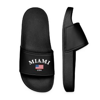 Miami, USA - Women’s Pool Sliders - black - Front