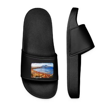 The Gulf of Naples in Italy - Women’s Pool Sliders - black - Front