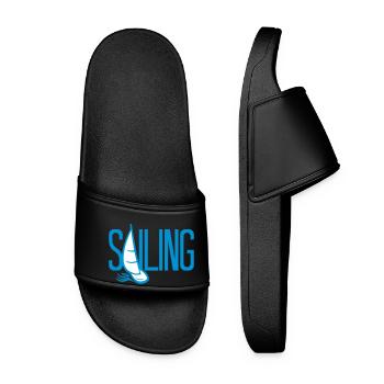 sailing hobby boat sailing ship sailboat sea wa - Women’s Pool Sliders - black - Front
