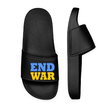 End war - Women’s Pool Sliders - black - Front