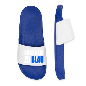 Dites non au bleu - Claquettes Femme - bleu roi - Devant