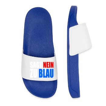 Dites non au bleu - Claquettes Femme - bleu roi - Devant