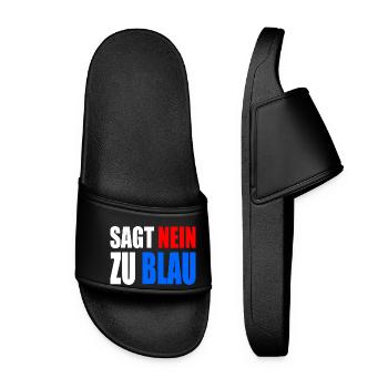 Dites non au bleu - Claquettes Femme - noir - Devant