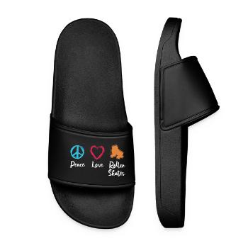 Peace Love Patins à roulettes - Claquettes Femme - noir - Devant