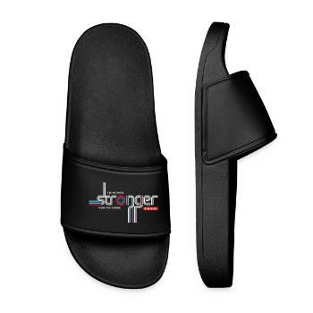 Stronger than you think – Retro Typo - Women’s Pool Sliders - black - Front
