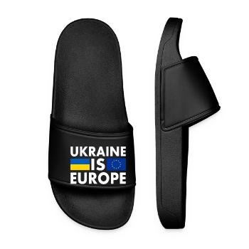 Ukraine is europe - Claquettes Femme - noir - Devant