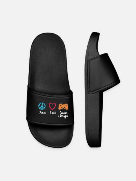 Peace Love Game Design - Claquettes Femme - noir