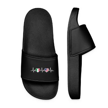 Heartbeat America Italy - Women’s Pool Sliders - black - Front