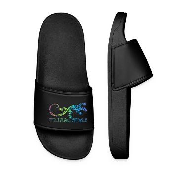 Lézard arc en ciel de Polynésie - Claquettes Femme - noir - Devant