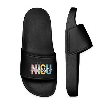 Rainbow Caregiver Design - Women’s Pool Sliders - black - Front
