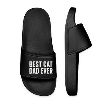 Fille, amoureux des chats, père drôle, père - Claquettes Femme - noir - Devant
