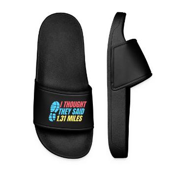 Course à pied : ils ont dit 1,31 mile coureur de marathon - Claquettes Femme - noir - Devant