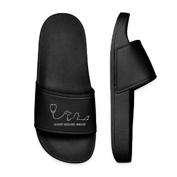 Veterinarian Veterinarian Client Declined Workup - Women’s Pool Sliders - black - Front