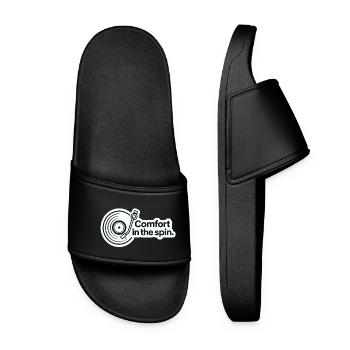 Comfort in the spin Retro Vinyl - Women’s Pool Sliders - black - Front
