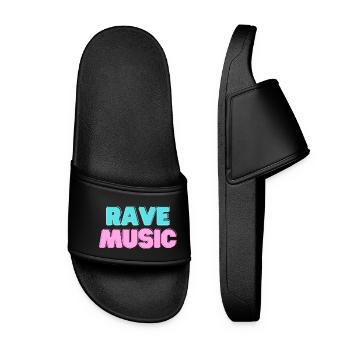 Rave Music Neon 3D - Women’s Pool Sliders - black - Front