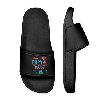Papy bricoleur - Claquettes Femme - noir - Devant