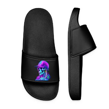 Skeleton with cap - Women’s Pool Sliders - black - Front
