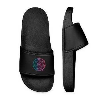Boussole symbolique du mandala – Ornament Illustrati - Claquettes Femme - noir - Devant