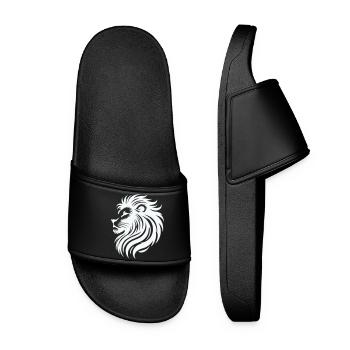 Lion Drawing Animal - Women’s Pool Sliders - black - Front