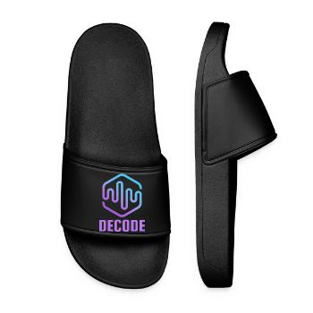 Prints for music lovers, music, trendy - Women’s Pool Sliders - black - Front