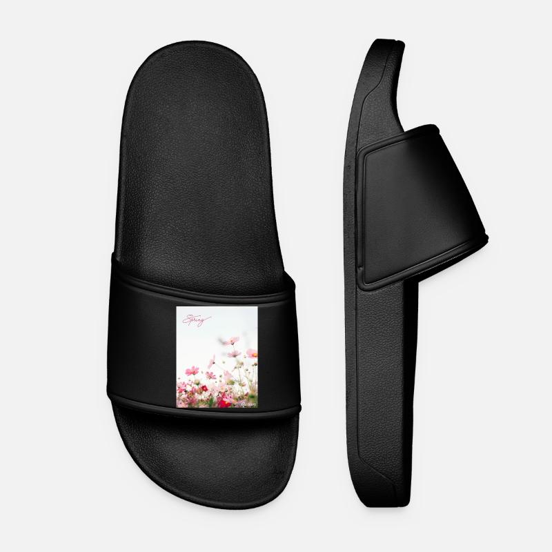 Spring flowers - Women’s Pool Sliders - black