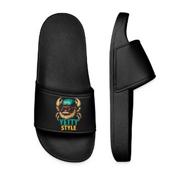 Yetty Style Yeti Graphic - Women’s Pool Sliders - black - Front
