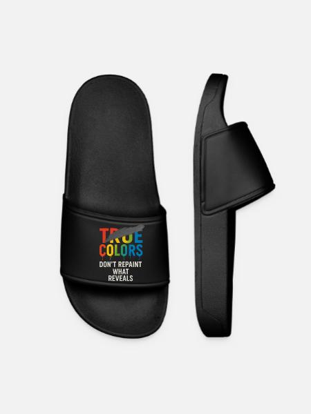 True Colors Don’t Repaint What Reveals - Women’s Pool Sliders - black