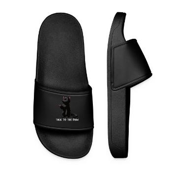 Talk to the Paw Cat Cats Black Cat Kitty - Women’s Pool Sliders - black - Front
