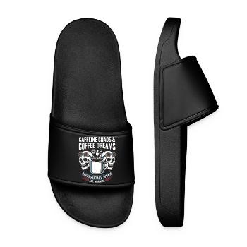 Coffee Mayhem Crânes Morning Junkie Design - Claquettes Femme - noir - Devant