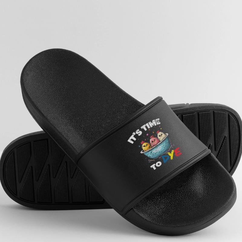 Easter Eggs Dyeing Easter Eggs Women’s Pool Sliders