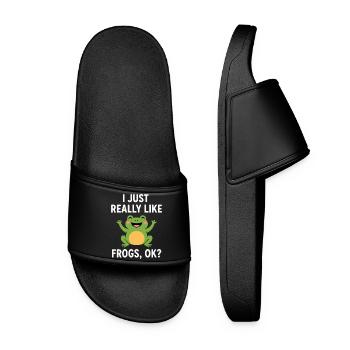 I just like frogs very much Design - Women’s Pool Sliders - black - Front
