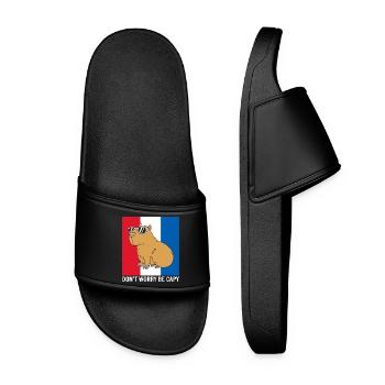 Dont Worry Be Cappy Capybara - Women’s Pool Sliders - black - Front