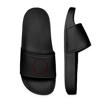 Kreis Symbol - Frauen Badelatschen - Schwarz - Vorne