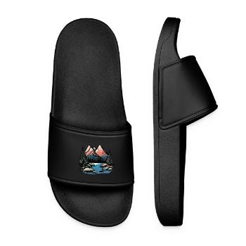 Mountains Outdoor Landscape - Women’s Pool Sliders - black - Front
