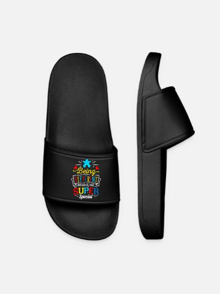 Autism Gift Asperger's Parents Awareness ADHD - Women’s Pool Sliders - black