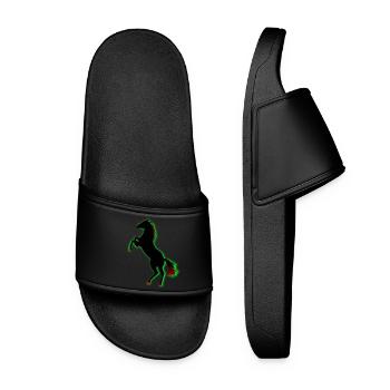 Horse - Women’s Pool Sliders - black - Front