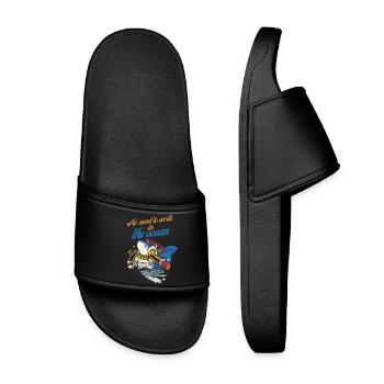 Pencil shark in ocean adventure - Women’s Pool Sliders - black - Front